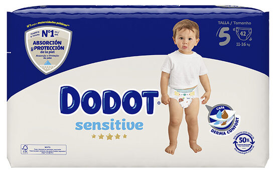 Dodot pañal sensitive talla 5 11-16 kg 42 ud